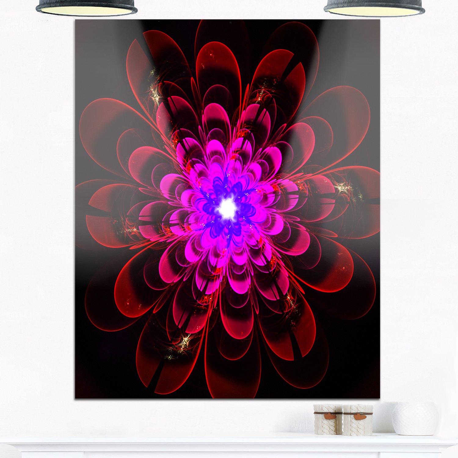 Amazon.com: Design Art Perfect Shiny Fractal Flower in